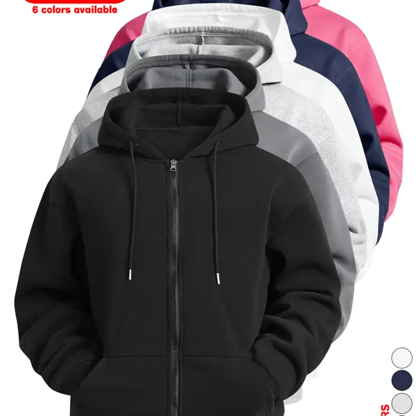 3-pack men’s hooded sweatshirts for autumn/winter, loose fit, solid color, basic minimalist design, comfortable and skin-friendly; street-style casual wear, versatile for everyday use, sports, fitness, and cycling.