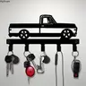Vintage Industrial Cast Iron Truck-Shape Key Hooks, Wall-Mount Design Durable Compact Organizer, Garage/Bathroom/Farmhouse Decor Gift for Truck Owners