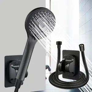 Handheld and Wall-Mounted Shower Head Set, Large-Hole Water Outlet, Adjustable Spray, Pressure Boosting Functions, Ideal for Home Bathrooms, Showerhead
