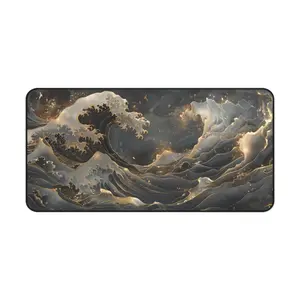 Gold Wave Extendable Mouse Pad, Gaming Mouse Pad, Desk Decor, Perfect Gift