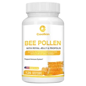 Coolkin 120 Bee Pollen Softgels, a premium nutritional formula containing royal jelly, propolis, and black pepper extract, support a healthy immune system.