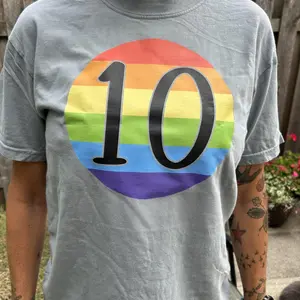 The Ten t-shirt Comfort Colors sizes S-2XL in granite