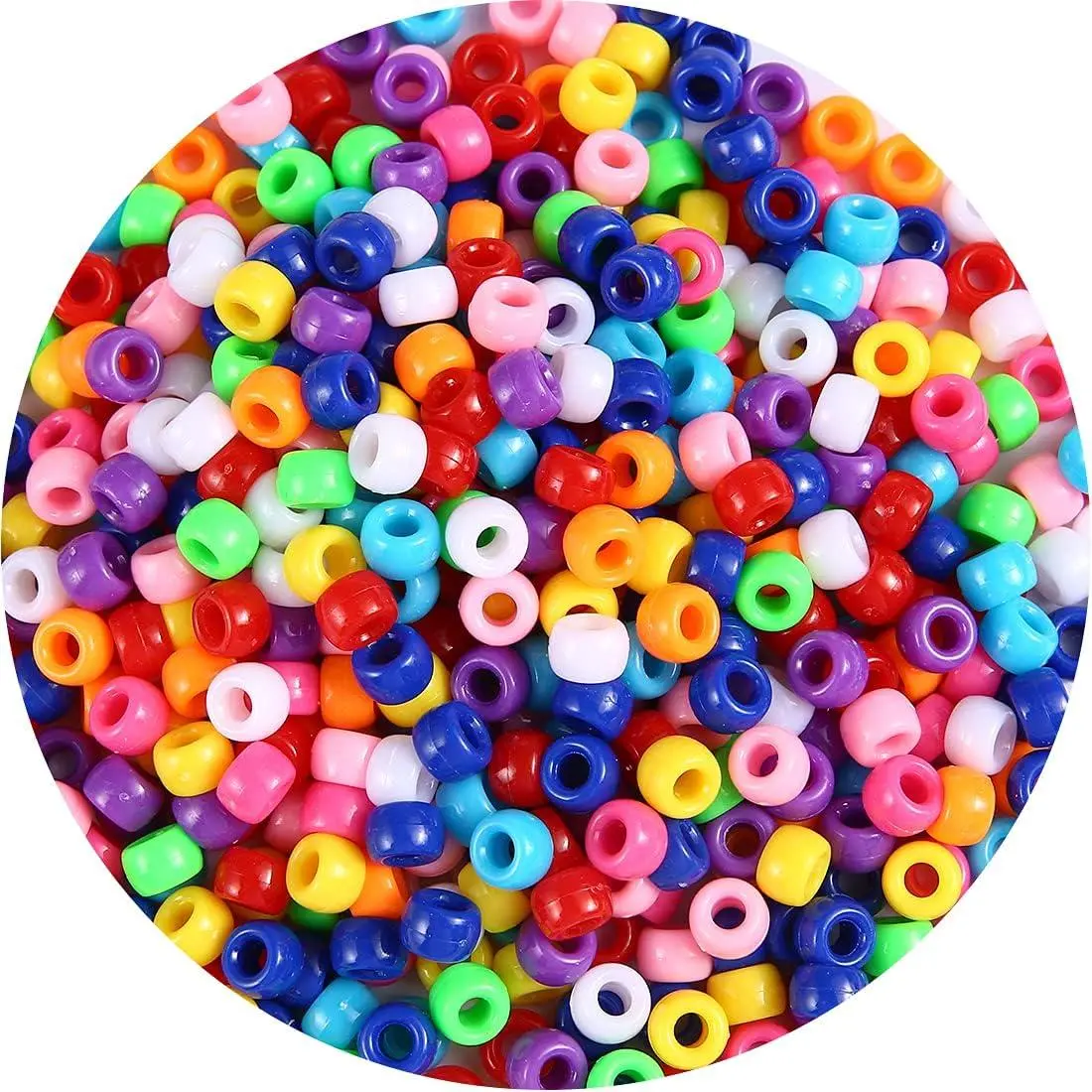 1000+ pcs Pony Beads, Multi-Colored Bracelet Beads for Hair Braids, Plastic Bead for Crafts (Medium Pack, Classic)… 1000+ pcs Pony Beads, Multi-Colored Bracelet Beads for Hair Braids, Plastic Bead for Crafts (Medium Pack, Classic)…