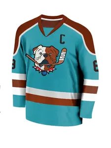 Men's 69 Black Embroidered V Neck Ice Hockey Jersey, Casual Long Sleeve T-Shirt for All Seasons, Sporty Fitted Fashion Top, Athletic Apparel