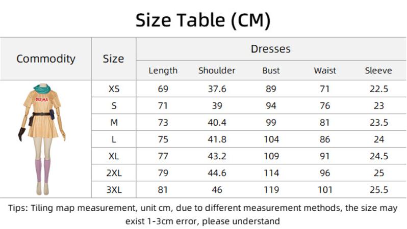 Dragon Ball Bulma Yellow Striped Cosplay Costume, Full Set Anime Girl Outfit for Stage Performance & Cosplay
