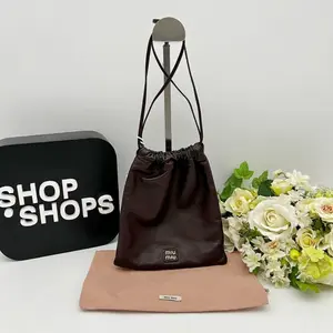 Pre-owned miu miu As Shown Shoulder Bags Nappa Leather Drawstring Pouch 2107400234528