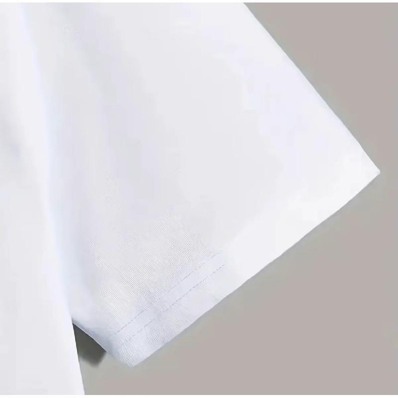 100%25 cotton double-sided printed Hell Star pattern T-shirt, high-quality printed T-shirt, men's round neck short-sleeved top, casual T-shirt spring and summer clothing