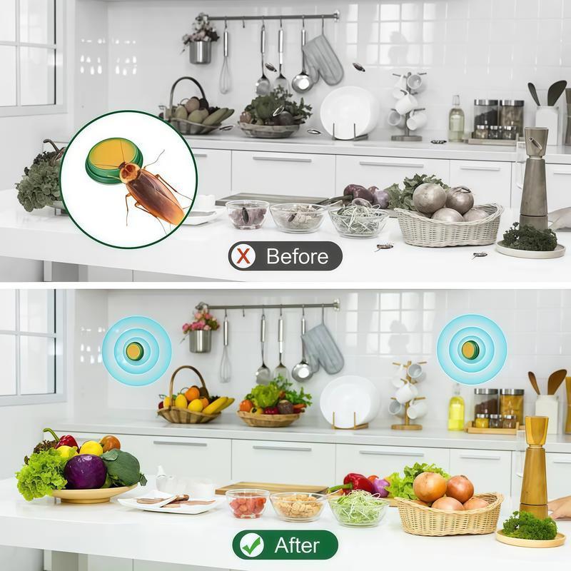 Indoor roach bait gel and trap, - 48 pieces, roach killer - home outdoor pest control dragonfly bug repellent bear spray advion cockroach Roach Bait Trap Kit moon moons pry Cockroach Killer Repellent Set