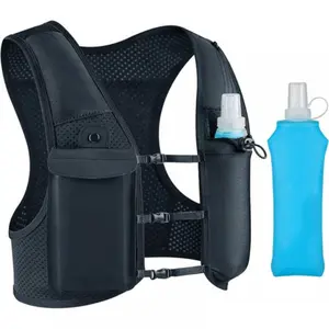 Sports vest with water bottle holder, breathable, multifunctional for running, outdoor hiking, mountain climbing, and cycling workout strength