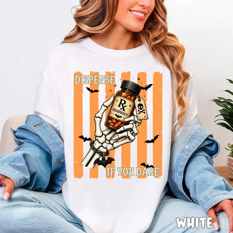 1pc Pharmacy Halloween Shirt Pharmacist Halloween Shirt Pharmacy Technician Gif, Spooky Rx Shirt Halloween Pharmacy Crew Pharmacy week