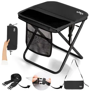 【FathersDayGift】 Sports Folding Chair, Upgraded Shoulder Strap Folding Stool, weighing only 1.5 lbs, Portable Outdoor Camping Chair with Side Bags and Shoulder Straps, Maximum Weight Capacity 400 lbs, Suitable for Hiking,tikt