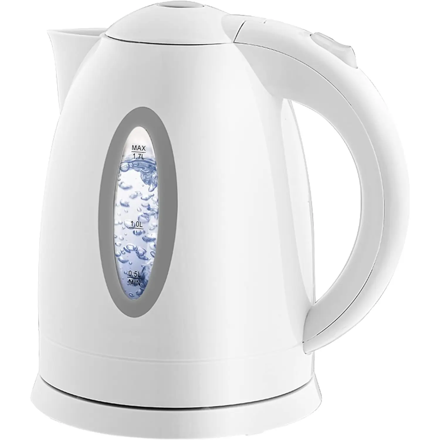 Electric Kettle 1.7L BPA Free Fast Boiling Water Heater with Auto Shutoff and Boil Dry Protection Hot Water Kettle with Water Level Gauge Indicator Li