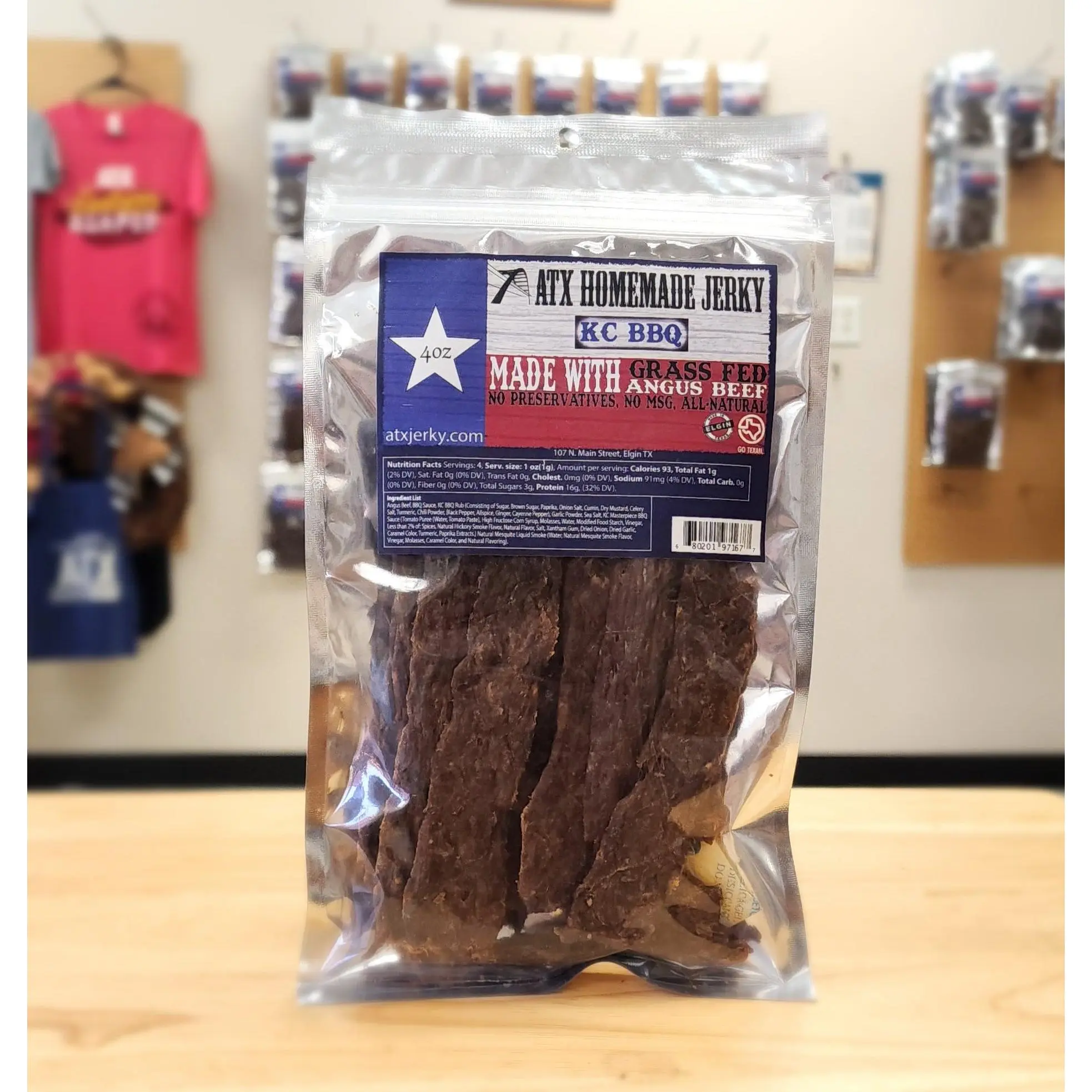 BBQ Beef Jerky Dried Beef Snack - Authentic Kansas City BBQ Flavor - Perfect for On-the-Go Snacking