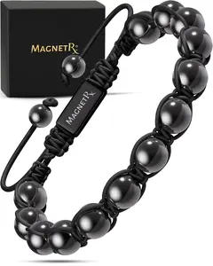 MagnetRX High Power Magnetic Hematite Bracelet Bali Style For Men and Women