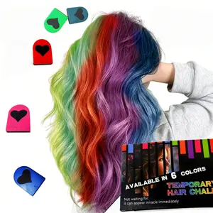Temporary Hair & Face Color Chalk – Portable, Easy-to-Use, Washable Clip-On Hair Dye, Mess-Free, Instant Color for Game Day, Football Fans, Parties, Festivals & Cosplay