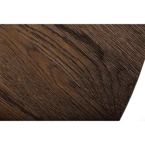 Industrial 63" Oak Wood And Concrete Pedestal Console Table