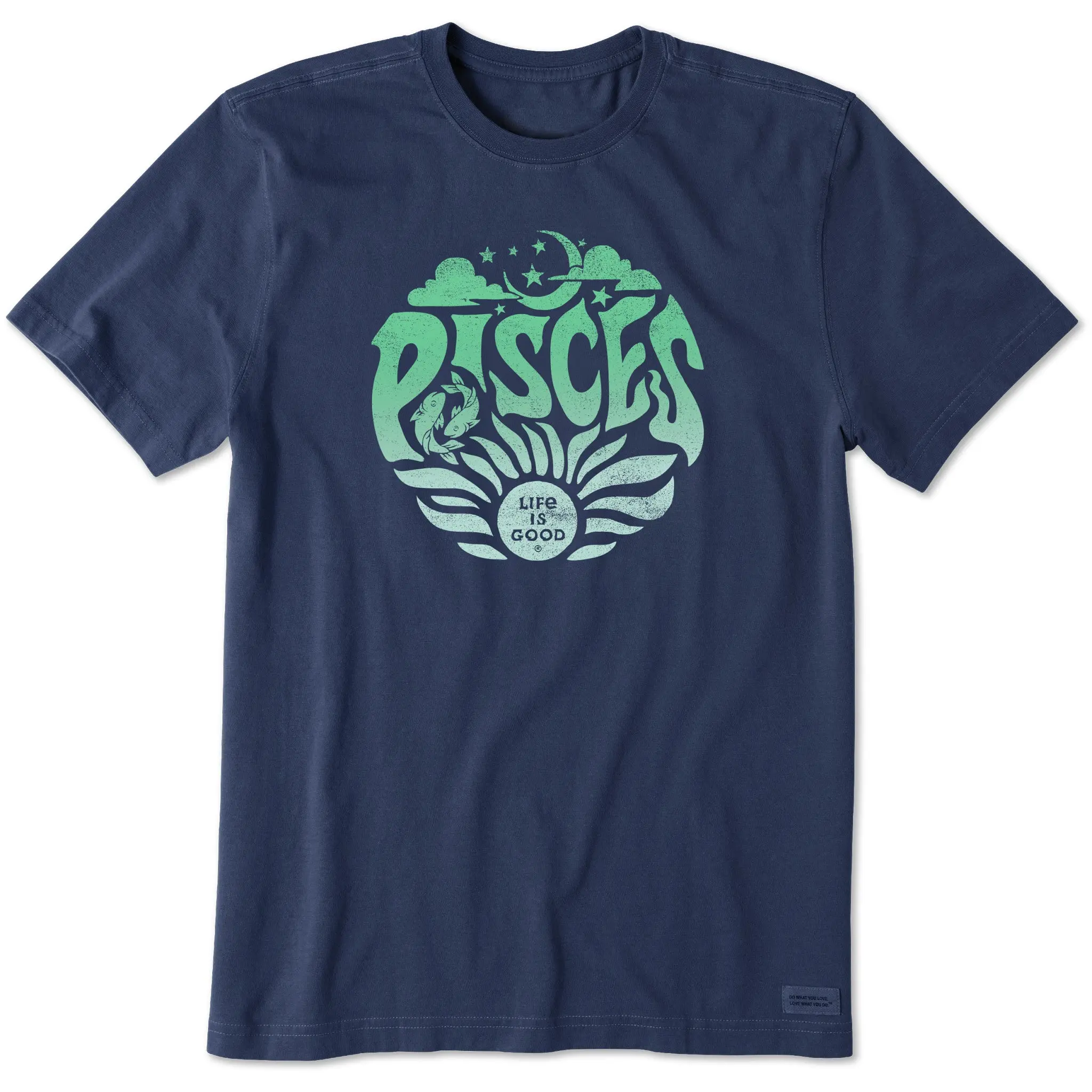 Men's Pisces  Zodiac Vibes Short Sleeve Crusher Tee