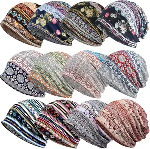 12 PCS Women's Baggy Casual Chemo Beanie Cap - Comfortable Design for Everyday Use