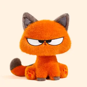 Cool Cat Plush Toy Cute Trendy Kitten Stuffed Doll Creative Fashion Cat Plushie Home Decor Birthday Gift for Girls