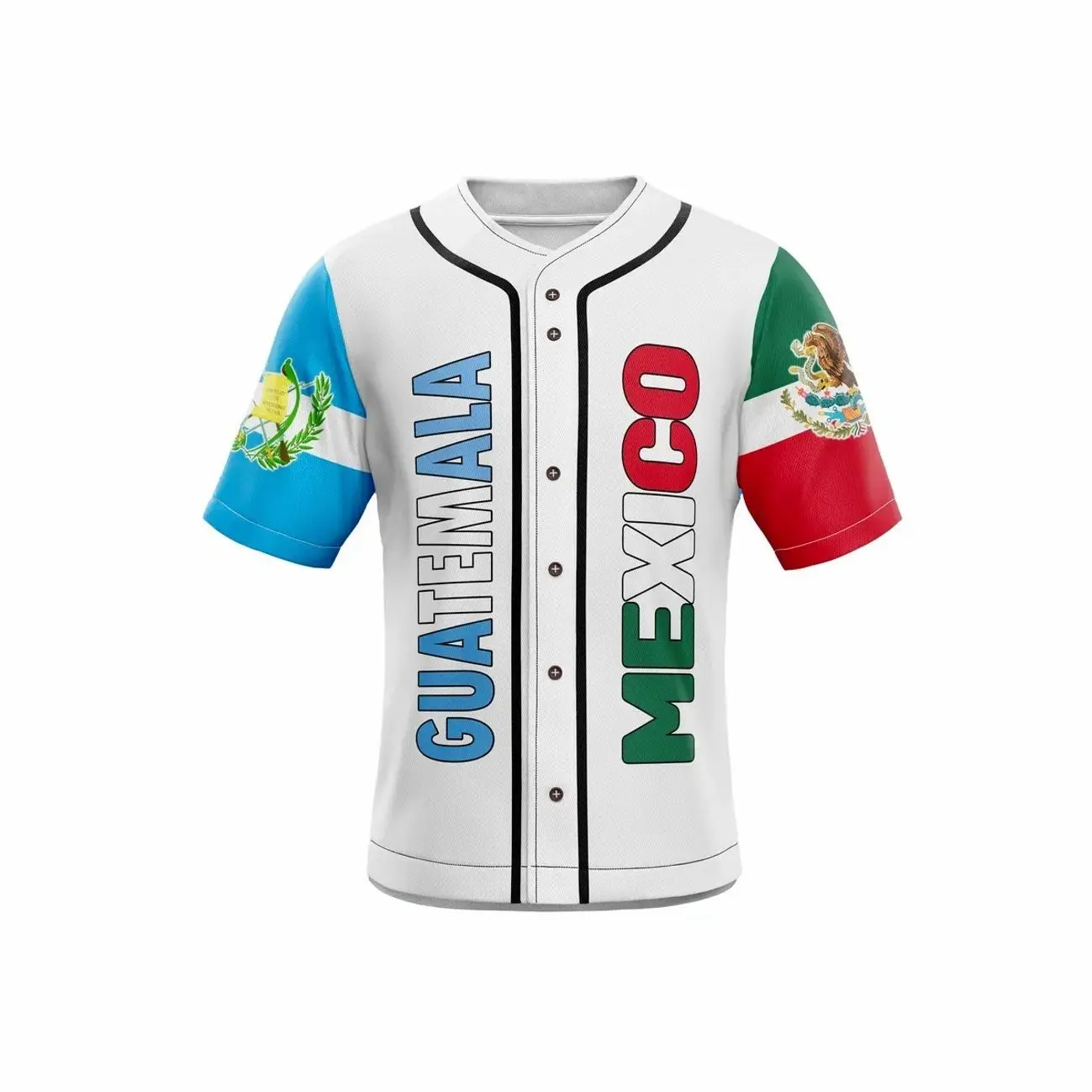 Guatemala and Mexico Country Design Unisex Jersey - Sports & Outdoor Clothing QVT