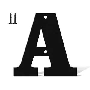 4" Black & White Metal House Numbers and Letters, Garden Door Mailbox Decor Numbers With Nail Kit, Modern Address House Numbers, Applicable to Apartments Houses Streets Outdoor Signs