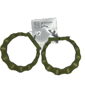 3” Colorful Wood Earrings Ethnic Elegant