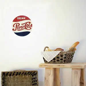 Vintage Pepsi Round Aluminum Wall Sign, Retro Decor, Drink Pepsi Poster, Wall Decor, Home Decor, Room Decor, Living Room Decor, Kitchen Decor