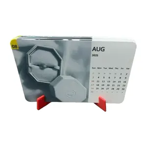 Personalized Desk Calendar - 2025 Design with Stand - Monthly Planner for Desktop Use - Customizable Holidays Office Organizer