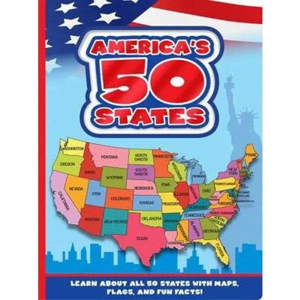 Used Picture Book - America's 50 States by Flying Frog Publishing, Board Book Format, English Language (Educational School & Office Stationery Supply)