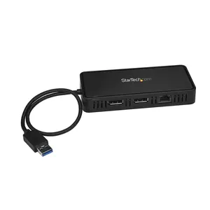 StarTech USBA2DPGB USB To Dual Displayport Mini Docking Station 4K GBE USB 3.0
