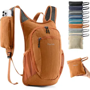 10L Small Hiking Backpack Travel Daypack Lightweight Packable Back Pack for Women Men(Orange)