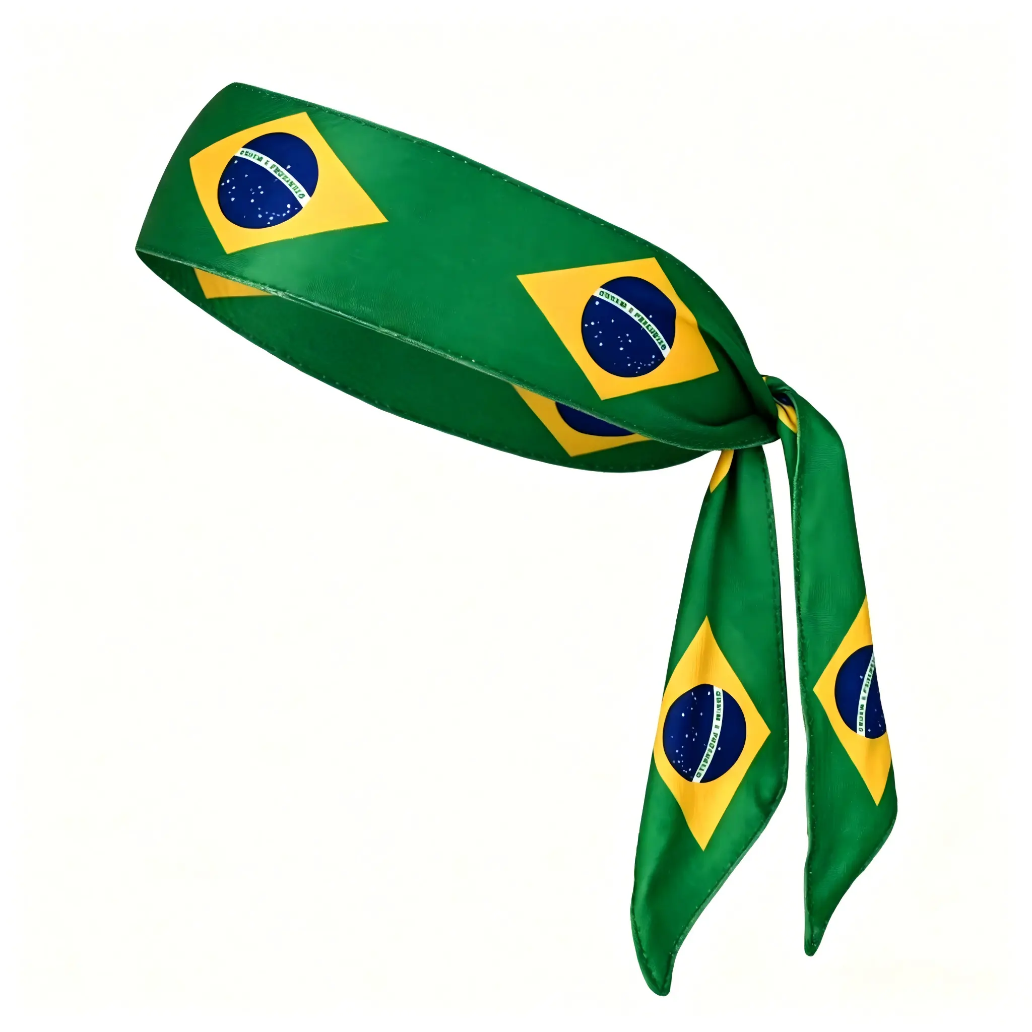 Brazil Brazillian Soccer National Flag Head Tie Headband Fútbol Faixa de Cabelo Esportiva Bandeira Sports Football Costume Sweatband Colombia Colombian Mexico Mexican Portugal Canada Canadian French France Argentina Argentinian UK USA American