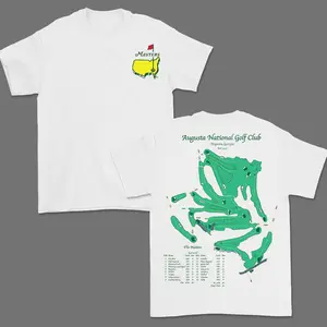Augusta National Course Map Golf T Shirt, For Men For Women, Vintage Unisex Cotton Apparel, Breathable Fabric Sports Top, Masters Tournament T Shirt, Masters T Shirt