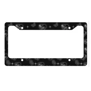 Black Y2K License Plate Frame 008