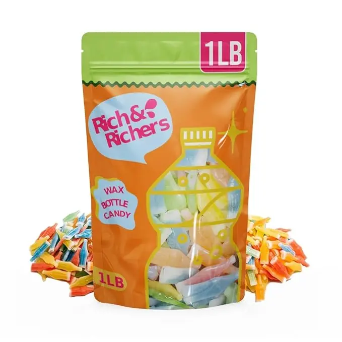 HOT SALE 2026 Nik-L-Nips Vintage Wax Bottle Candy Drinks – Old School Halloween Candy, 80s & 90s Nostalgic Treats, Party Favor Bag, Sweet and Sour Mix, Mini Drinks, 1 Pound Pack