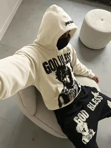 Men's Hooded Sportswear Set, God Children Prayer Graphic Print, Autumn Fashion, Casual Style, Long Length, Comfortable Fit, Streetwear Tracksuit Set