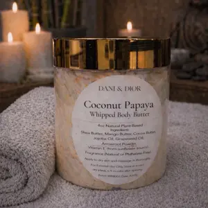4oz coconut, papaya, whipped body butter
