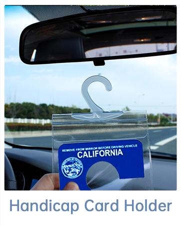 Handicap Placard Holder - Ultra Transparent Disabled Parking Permit Placard Protective Holder Cover with Large Hanger by (Set of 2) Handicap Placard Holder - Ultra Transparent Disabled Parking Permit Placard Protective Holder Cover with Large Hanger by (Set of 2)