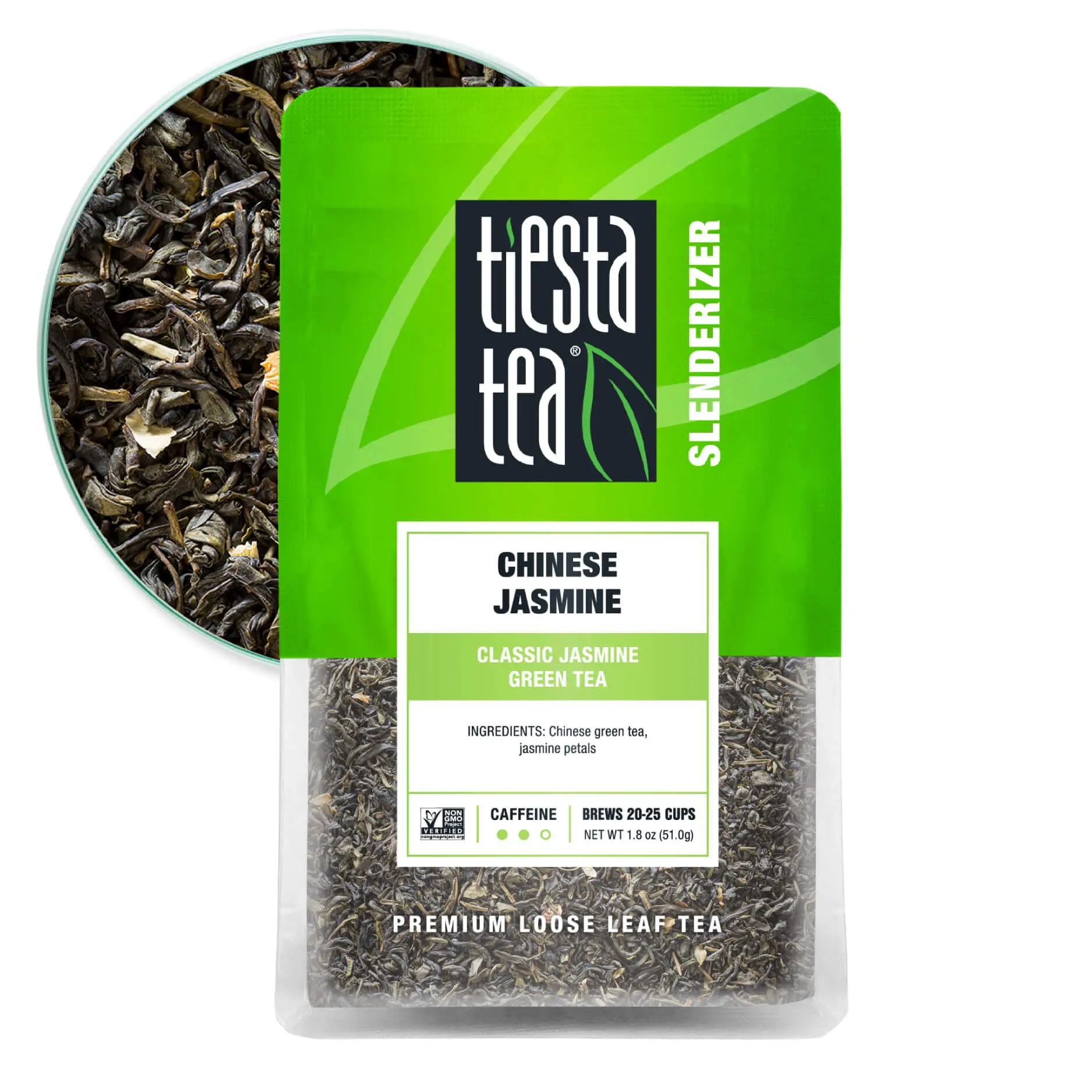 Tiesta Tea Chinese Jasmine | Classic Jasmine Green Tea | Premium Loose Leaf Blend | Medium Caffeinated | Make Hot or Iced Beverage