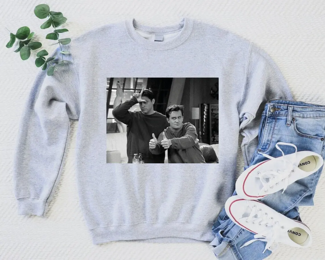 Personalized Chandler and Joey Shirt, Friends Shirt, Matthew Perry Shirt, Womens Friends Shirt, Friends Gifts, Cute Friends Fan Pullover, Rip Friends , Matthew Perry Merch, Matthew Perry Gift Shirt, Rip Matthew Perry, Matthew Remembrance IOILU 3315