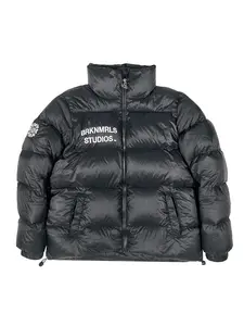black "quilted" bubble jacket