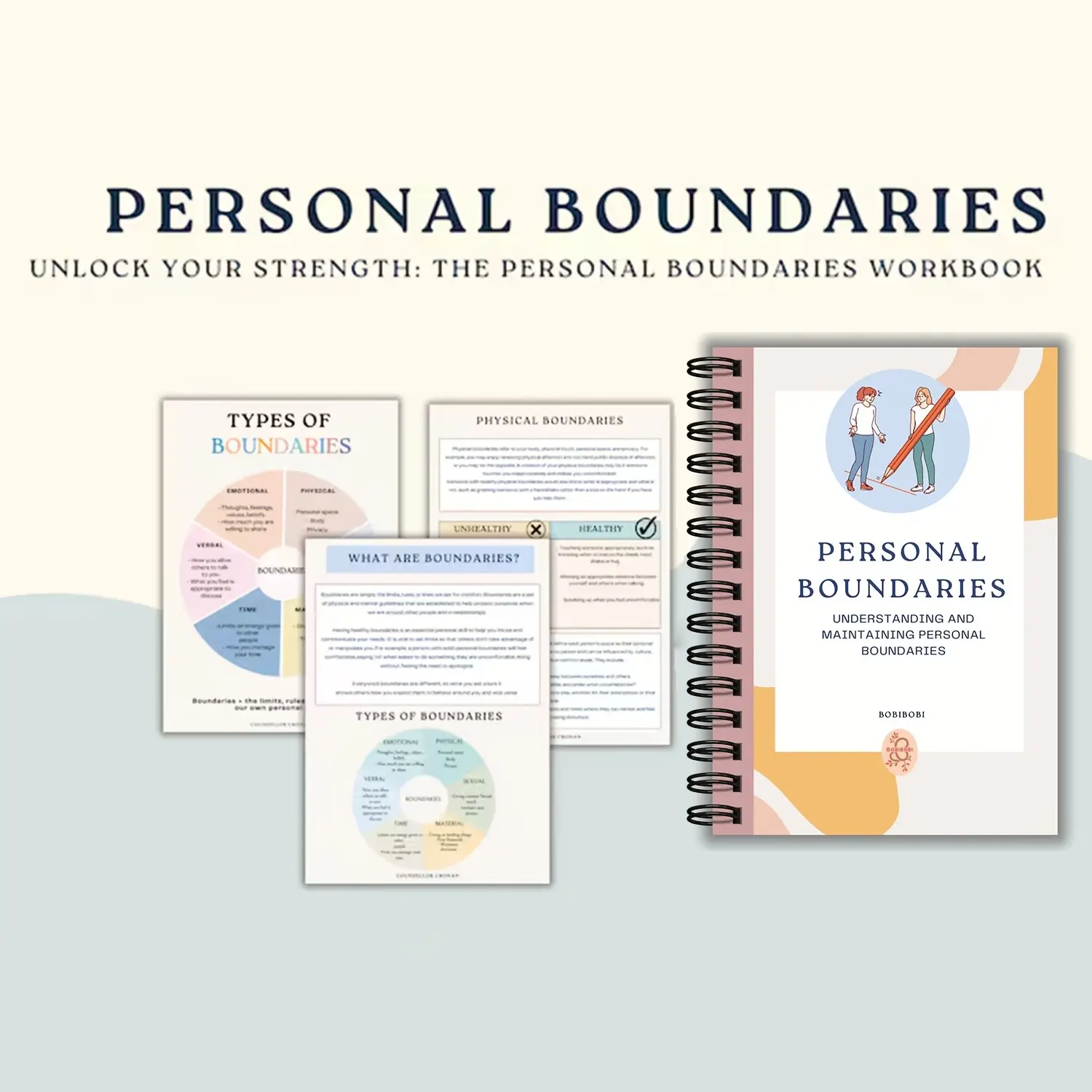 Boundary and Dbt Therapy Practice Book, Structured Worksheets for Anxiety Management, Social Skills Enhancement, Emotion Regulation