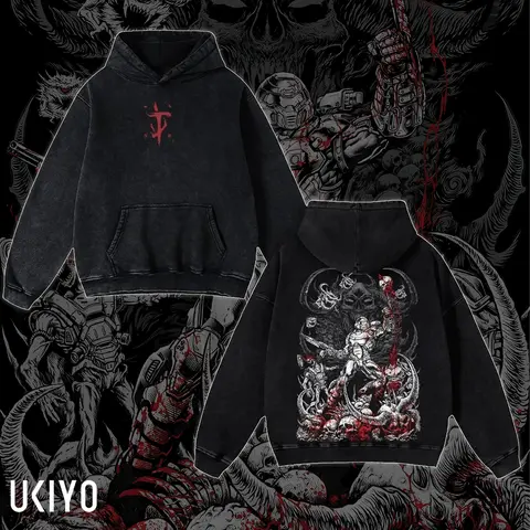 Doom the Dark Ages Eternal v2 doom slayer Game RPG action fps GOTY Washed Tshirt 2 Sided Cotton unisex graphic tees hoodie game merch Menswear Clothes Soft Top Apparel