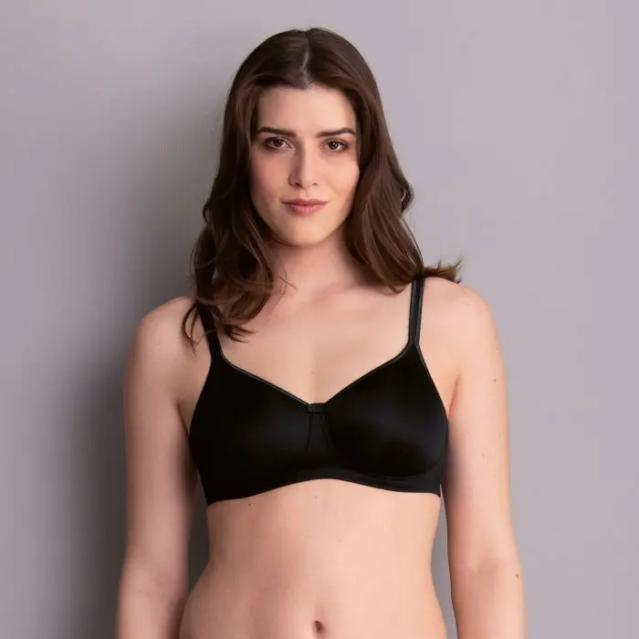 Women's 5706X Post Mastectomy T-Shirt Bra - Smooth Soft Polyester with Bilateral Mesh Pockets, Molded Cups, and Padded Adjustable Straps, Fabric, Foam, Polyester Blend, Polyamide, Stretch 4-Position Adjustable Back, Molded Foam Cups
