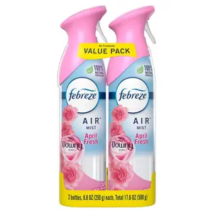 Downy April Fresh Scent Air Freshener Spray 8.8 oz. - 2 Count Value Pack for Home & Office Freshness