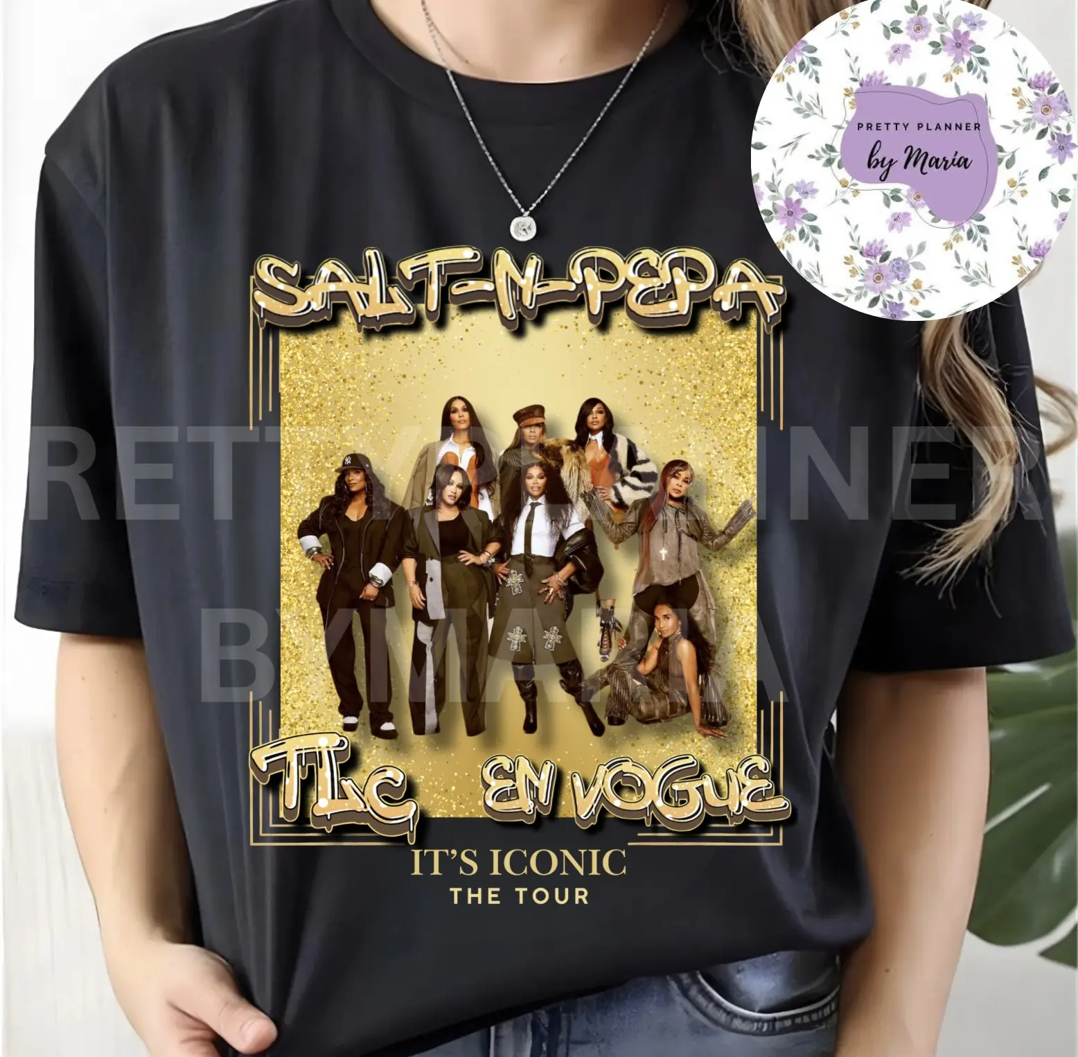 “It’s Iconic” tour tee shirt TLC Merch E N Vogue And Salt N Pepa tour t shirt concert venue apparel