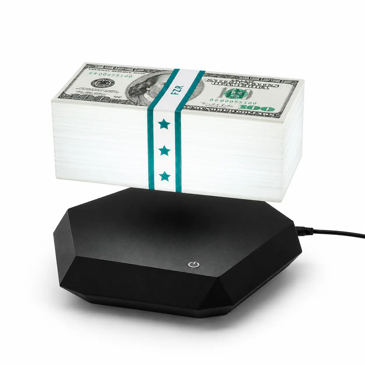 Magnetic Levitating Cash Design Lamp - Cool Gadgets RGB Color Changing 360° Rotating LED Ambient Light, Desk Lamp for Streaming Desk Setups, Unique Gift for Gamers, Festive Home & Office Decor