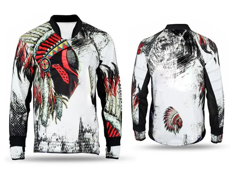Galaxy High Quality Paintball Long Sleeve Padded Lightweight Jersey White - 1126