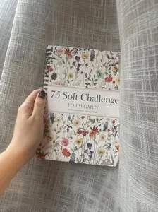 75 Soft Challenge Journal for Women - A5 Spiral 75-Day Habit Tracker Planner, 108-Page Full-Color Daily Logs, Weekly Reviews, Meal Water Workout Reading Tracker
