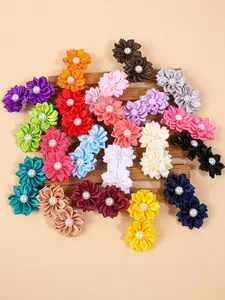 10 Piece Imitation Pearl Flower Hair Clips Set, Super Cute Clips, Barrettes, Cute Girls' Hair Accessories for School, Vacation, Party, Perfect Gift Idea, Stylish and Durable